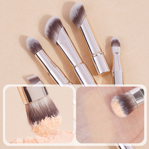 <span class=keywords><strong>MAANGE</strong></span> Nouveauté en Gros : <span class=keywords><strong>Pinceau</strong></span> de Maquillage Professionnel 6-en-1 Personnalisable pour Fond de Teint, Anti-cernes et Fard à Paupières - Product Image 4