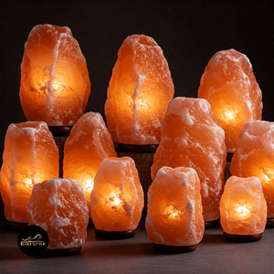 Lámparas de Sal del Himalaya Naturales de 1 a 15 kg, Base de Madera Tallada a Mano, Modernas, Duraderas, Embalaje Personalizado, Decoración para el Bienestar, Lámparas de Sal de Roca Auténticas - Product Image 5