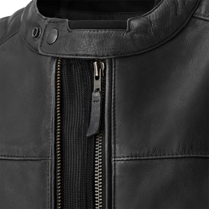 Chaqueta de Cuero para Motociclista, en Negro con Protección Corporal en Rojo, Chaquetas de Cuero para Carreras de Motos - Product Image 3