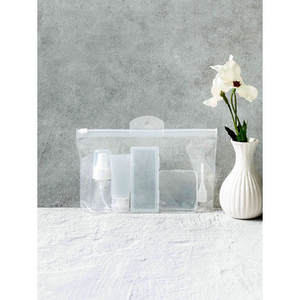 Lot de 4 petits contenants de cosmétiques de voyage pour les soins de la peau en déplacement - Product Image 1