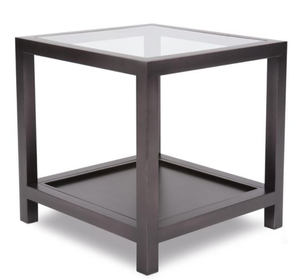 Square <b>Glass</b> Top End <b>Table</b> Aluminum Frame Double Layer <b>Side</b> <b>Table</b> Modern Patio Coffee <b>Table</b> - Product Image 3