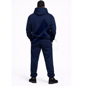 Mens Puff Print Tracksuit Cotton Fleece Hoodie And <b>Jogger</b> Set Custom Logo <b>Oversized</b> Fit Streetwear OEM ODM Process Impex - Product Image 2