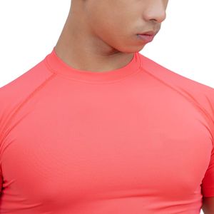 Camiseta de Compresión Deportiva para Hombre, Personalizada, al por Mayor, de Manga Corta, de Algodón, Sólida, de Secado Rápido, Transpirable, para Gimnasio, Entrenamiento, Fitness - Product Image 4