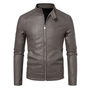 Veste en cuir de haute qualité, style streetwear décontracté, avec fermeture éclair, résistante au vent, pour l'hiver, idéale pour la moto et les commandes en gros - Product Image 1
