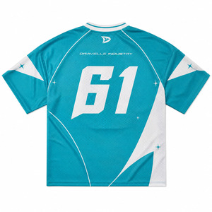 Jersey Deportivo Y2K Personalizado OEM Color Verde Azulado, Transpirable, de Malla de Poliéster, Ropa Deportiva para Hombre, Jersey Atlético Y2K, Ropa Deportiva Verde Azulado Personalizada - Product Image 3
