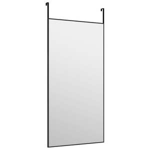 Miroir mural rectangulaire en aluminium noir de taille moyenne - Product Image 3