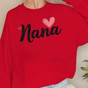 Sweat-shirt décontracté en tricot pour femme Heart Nana avec imprimé Love, col rond, manches longues, 100% polyester, vêtement d'automne - Product Image 4