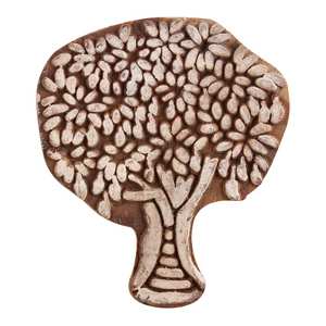 Tree <b>Pattern</b> Hand Carved Indian Wooden Printing Block Stamp Set 1 Pc 2.75 Inch for Textile Fabric Printing Wholesale - Product Image 1