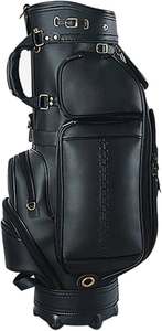 Genuine Leather Golf Bag Solid Color Zip Closure Large Capacity For Adults Carry Golf Clubs - Product Image 2