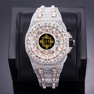 Reloj de Lujo para Hombre JUSTHIRA con Diamantes, Caja Octogonal de 42 mm, Correa de Acero Inoxidable, Cierre Desplegable, Movimiento de Cuarzo Analógico - Product Image 3
