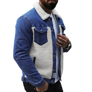 New Fashion Wholesale <b>Denim</b> <b>Jacket</b> <b>for</b> <b>men</b> with Sherpa Fleece Waterproof & Breathable Hooded Front Logo High Street Style - Product Image 5