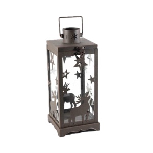 New Arrival <b>Large</b> Fancy Decorative Modern Iron Candle Glass <b>Lantern</b> Star Cutout Events Room Weddings Garden Christmas <b>Outdoor</b> - Product Image 3
