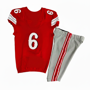 Maillot de football américain pour adultes de haute qualité, uniformes d'entraînement à manches courtes, 100% polyester respirant, col en V - Product Image 1