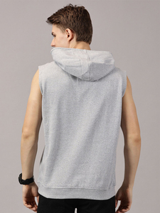 Personalized Men's <b>Sleeveless</b> <b>Hoodie</b> 100% Polyester Sublimation Printed Pullover Casual Style Hooded Tank Top OEM Apparel Wear - Product Image 2