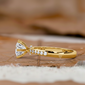 Anillo de Compromiso con Diamante Certificado por IGI, Oro Sólido de 14K, 1.20CTW, Anillo de Eternidad con Diamante Redondo para Mujer, Regalo de Joyería - Product Image 2