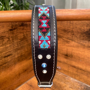 Nouveaux fournitures pour animaux de compagnie en cuir de vachette doux rembourré perlé Rivet collier de chien en cuir véritable ceinture de chien Design de luxe colliers sur mesure - Product Image 2