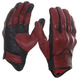 Gants de moto couleur sang de bœuf/noir personnalisables pour la prévention des blessures, pour la conduite, la course sur route, le cyclisme, le motocross et l'escalade - Product Image 1