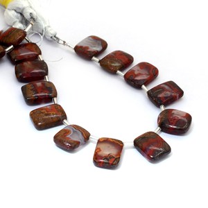 AAA+ Agate 12x16mm Cuboid Smooth Fancy <b>Beads</b> Natural Moroccan Seam Agate Semi Precious Gemstone Rectangle Tube <b>Beads</b> for Jewelry - Product Image 2