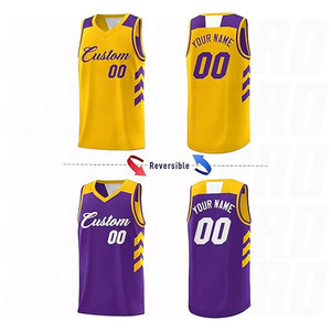 Vêtements de sport d'entraînement à séchage rapide OEM en gros, maillots de basket-ball personnalisés pour hommes, uniformes d'équipe réversibles, ensembles de basket-ball par sublimation - Product Image 2