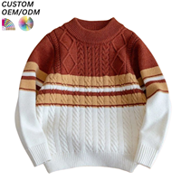 Pull-over en tricot unisexe personnalisé, élégant, écologique, en polyester/coton, anti-boulochage, vêtements d'hiver pour enfants, support OEM ODM