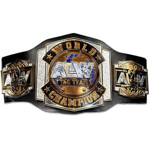 Cinturón de Campeonato Mundial de Lucha en Parejas de AEW All Elite Wrestling, de Acero, Cómodo, Profesional, para Entrenamiento de Boxeo - Product Image 1
