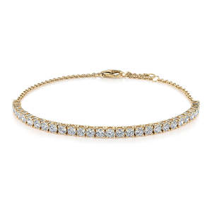 Pulsera de tenis de oro macizo de 14K con diamantes cultivados en laboratorio de 2.00 ct, corte brillante, certificado IGI, moderna, para aniversario de bodas - Product Image 5