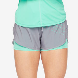 Shorts deportivos de verano para mujer, shorts de fitness para correr, shorts de gimnasio lisos, shorts deportivos de doble capa para yoga para mujer - Product Image 6
