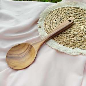 Cucharas de Madera Natural para Cocinar, Juego de Utensilios de Cocina Modernos y Sencillos Hechos de Madera Sólida, Aptos para Lavavajillas - Product Image 1