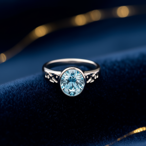 แหวนบลูโทแพซ เครื่องประดับชั้นดี น้ำหนัก 3.3 กรัม - Product Image 3