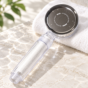 AQUADUO - Cabezal de Ducha de Mano Moderno de Plástico con Filtro de Agua Desclorante, Cascada, Salida Única, Alta Presión, Grifo para Baño - Product Image 2