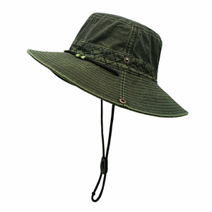 Nouveau Chapeau Bob de Pêche et Safari d'Été Personnalisé pour l'Extérieur, avec Sangle Réglable et Large Bord, en Tissu Lavé, pour Femmes et Hommes - Product Image 4