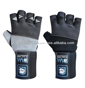 GUANTES DE GIMNASIO PARA PESAS - DE CUERO PARA PESAS CON CORREA LARGA - Product Image 2