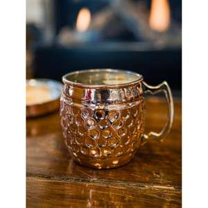 Taza Moscow Mule de Cobre 100% Pulido con Diseño Martillado, OEM ODM Personalizable, Ecológica, Retención de Calor/Frío, Apta para Lavavajillas y Microondas - Product Image 6