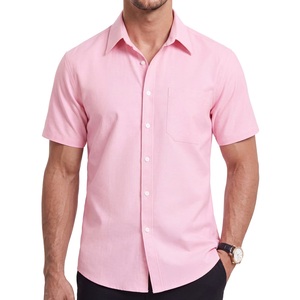 เสื้อเชิ้ตทำงานผู้ชายคุณภาพพรีเมียม สีพื้น เนื้อผ้านุ่ม ทรงเข้ารูป สวมใส่สบาย ผลิตจากโพลีเอสเตอร์/คอตตอน ปกคอเสื้อแบบพับได้ BD - Product Image 3