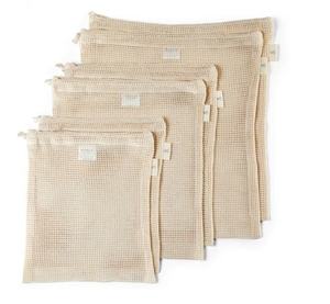 Bolsas de fruta de malla de algodón con cordón, bolsas de almacenamiento de malla de algodón con logotipo, muestras gratis, venta al por mayor de fábrica - Product Image 1