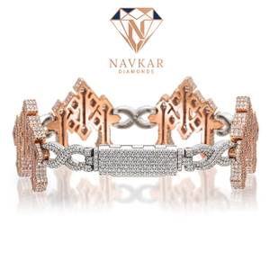 Bracelet Hip Hop en Moissanite VVS de Qualité Supérieure, Bijou de Luxe Iced Out pour Hommes, Style Rapper Streetwear, En Vente - Product Image 2