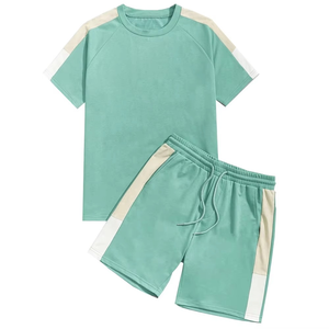 Conjunto de Camiseta y Pantalones Cortos de Algodón 100% Unisex EDOOR WEARS, Conjunto de Dos Piezas Informal de Verano para la Calle - Product Image 2