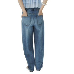 Jeans de Mezclilla de Cintura Alta para Mujer, Corte Recto, Pantalones Casuales de Moda, Cómodos para el Día a Día, Ropa Personalizada al por Mayor - Product Image 2
