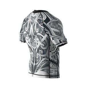 Rashguard OEM ODM Rash Guard Men Sublimation <b>Printed</b> Spandex Bjj Rash Guard Gym <b>Surfing</b> Diving Rashguard Compression Shirts MMA - Product Image 2