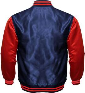 Chaqueta Varsity de Béisbol de Poliéster Personalizada de Alta Calidad, Estilo Bomber Satinado con Cierre de Cremallera para Hombre y Mujer, Venta al Por Mayor para la Temporada de Invierno - Product Image 4