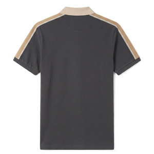 Camisa de Hombre Transpirable con Paneles en Contraste, de Punto, Manga Corta, Cuello con Botones, Estilo Casual, con Logotipo Personalizado - Product Image 2
