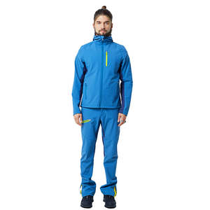 Ensemble de survêtement deux pièces pour homme, coupe-vent zippé personnalisé, motif uni, respirant, avec pantalon de jogging et veste coupe-vent 2026 - Product Image 1