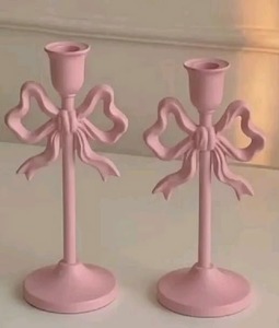 METAL LINE EXPORTS Lot de 2 bougeoirs sculpturaux en laiton faits à la main, résistants à la chaleur, design empilé effet pierre, pour décoration intérieure - Product Image 5