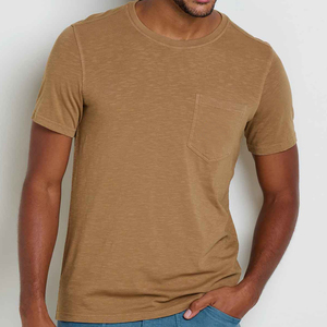 Custom logo Blank T-shirts Summer Mens <b>Tshirt</b> Cotton <b>Tshirts</b> Short Sleeve <b>Tshirt</b> with Pocket Men's Jersey T Shirt - Product Image 1