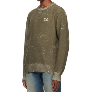 Sweat-shirt d'hiver personnalisé avec un design usé, en tissu polaire, écologique et respirant, construction en coton durable pour hommes - Product Image 4