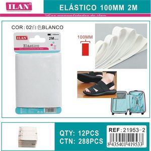 Fascia elastica Iln 100 mm 2 m bianca per artigianato e cucito - Product Image 3