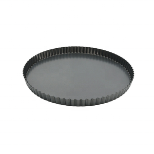 32CM Round Tart Pan with Removable Bottom, Great non-stick coating, tart and pizza pan <b>baking</b> tool - Product Image 1