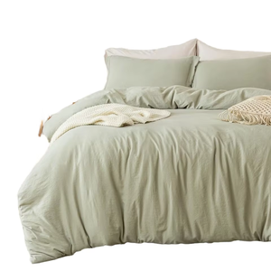 Ensemble de housse de couette simple 100% coton, doux, respirant, durable, avec fermeture à glissière - Product Image 4