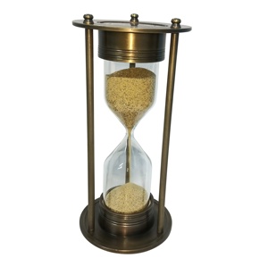 Venta al por mayor de tiempo que los padres día regalo steampunk Decoración de mesa de latón de navegación lateral brújula 5 minutos reloj regalo - Product Image 1