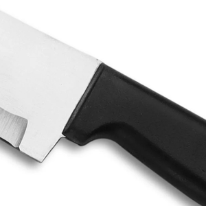 Couteau de chef professionnel en acier inoxydable avec manche noir, couteau à découper la viande, couteau à trancher, outil de préparation alimentaire robuste pour la cuisine - Product Image 5
